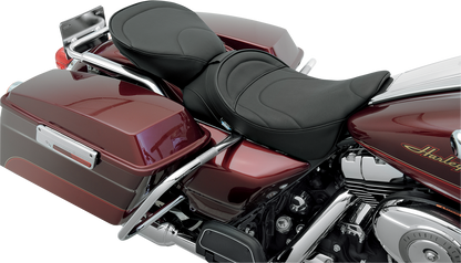 DRAG SPECIALTIES SEATS Pillion Seat - Mild Stitched - Wide - FL '99-'22 0801-0467
