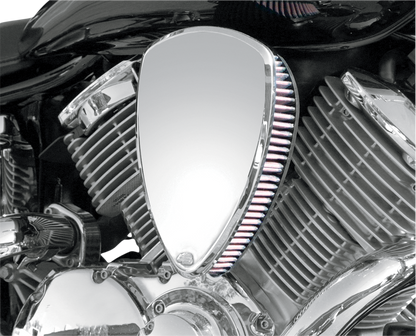BARON Replacement BAK Air Cleaner Cover - Smooth - Chrome BA-2800-00