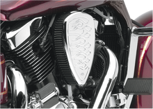 BARON Replacement BAK Air Cleaner Cover - Flame - Chrome BA-2800-03