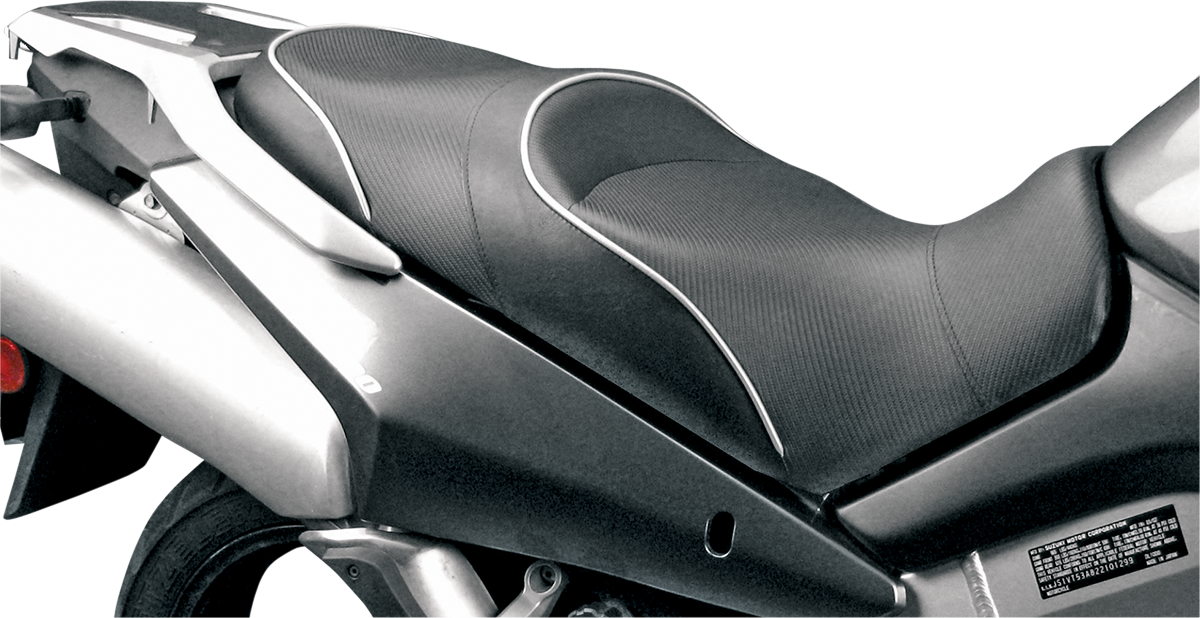 SARGENT World Sport™ Performance Seat - Black - Carbon FX - VStrom 650/1000 '02-'13 WS-552-19