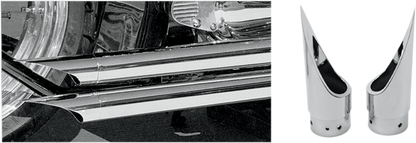 BARON Family Jewel Exhaust Tip - Chrome - Scalloped BA-1100-01