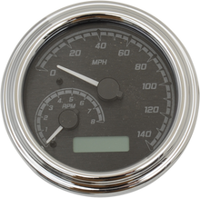 DAKOTA DIGITAL MVX Fatbob Analog/Digital Gauge System - Black/Gray/Chrome MVX-2004-KG-C