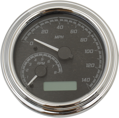 DAKOTA DIGITAL MVX Fatbob Analog/Digital Gauge System - Black/Gray/Chrome MVX-2004-KG-C