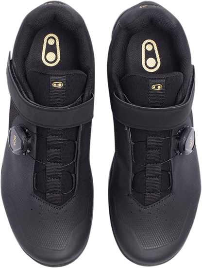 CRANKBROTHERS Mallet BOA® Clip-In Shoes - Black/Gold - US 12.5 MAB01080A-12.5