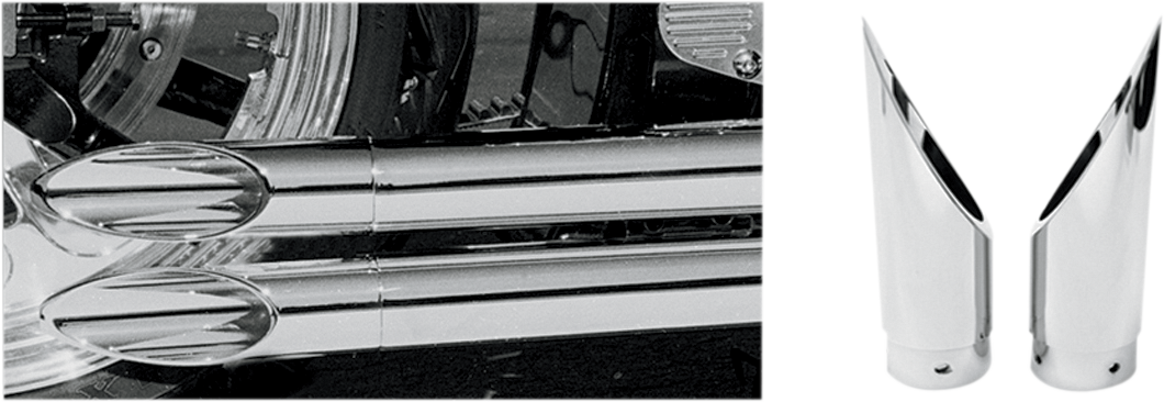 BARON Family Jewel Exhaust Tip - Chrome - Xtreme Slash BA-1100-00