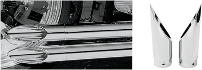 BARON Family Jewel Exhaust Tip - Chrome - Xtreme Slash BA-1100-00