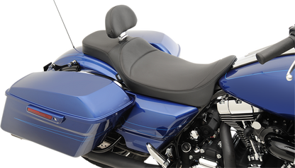 DRAG SPECIALTIES SEATS Extended Reach Predator Seat - Mild Stitched - Backrest Recepticle - FL '08-'24 0801-1005
