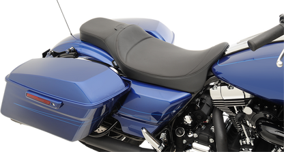 DRAG SPECIALTIES SEATS Extended Reach Predator Seat - Mild Stitched - Backrest Recepticle - FL '08-'24 0801-1005