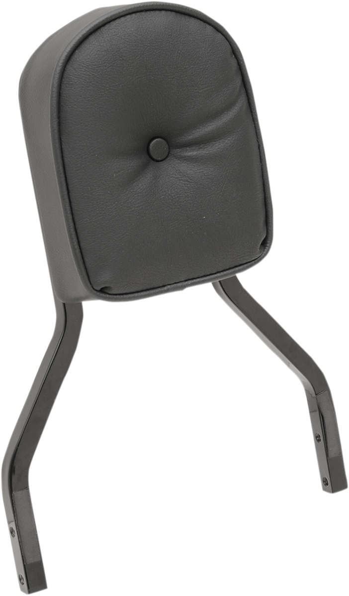 DRAG SPECIALTIES SEATS Sissy Bar Pad - Short - Pillow W/Piping - Black 0822-0301