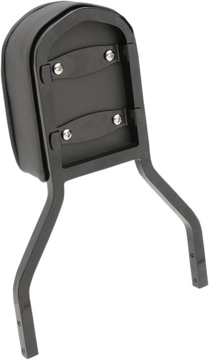 DRAG SPECIALTIES SEATS Sissy Bar Pad - Short - Pillow W/Piping - Black 0822-0301