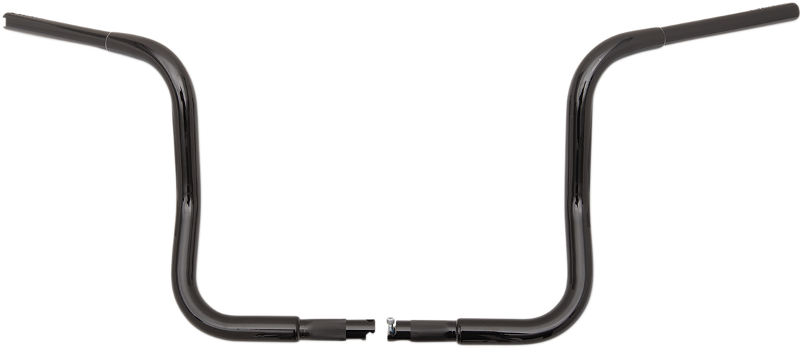 FAT BAGGERS INC. 1-1/4" EZ Install Round Top Handlebar Kit - 10" - Black 909410-B