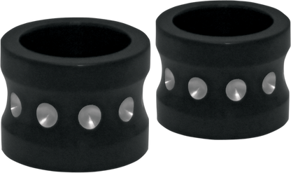COVINGTONS Axle Spacers - Dimpled - Black - Non-ABS - Pair C0013-B