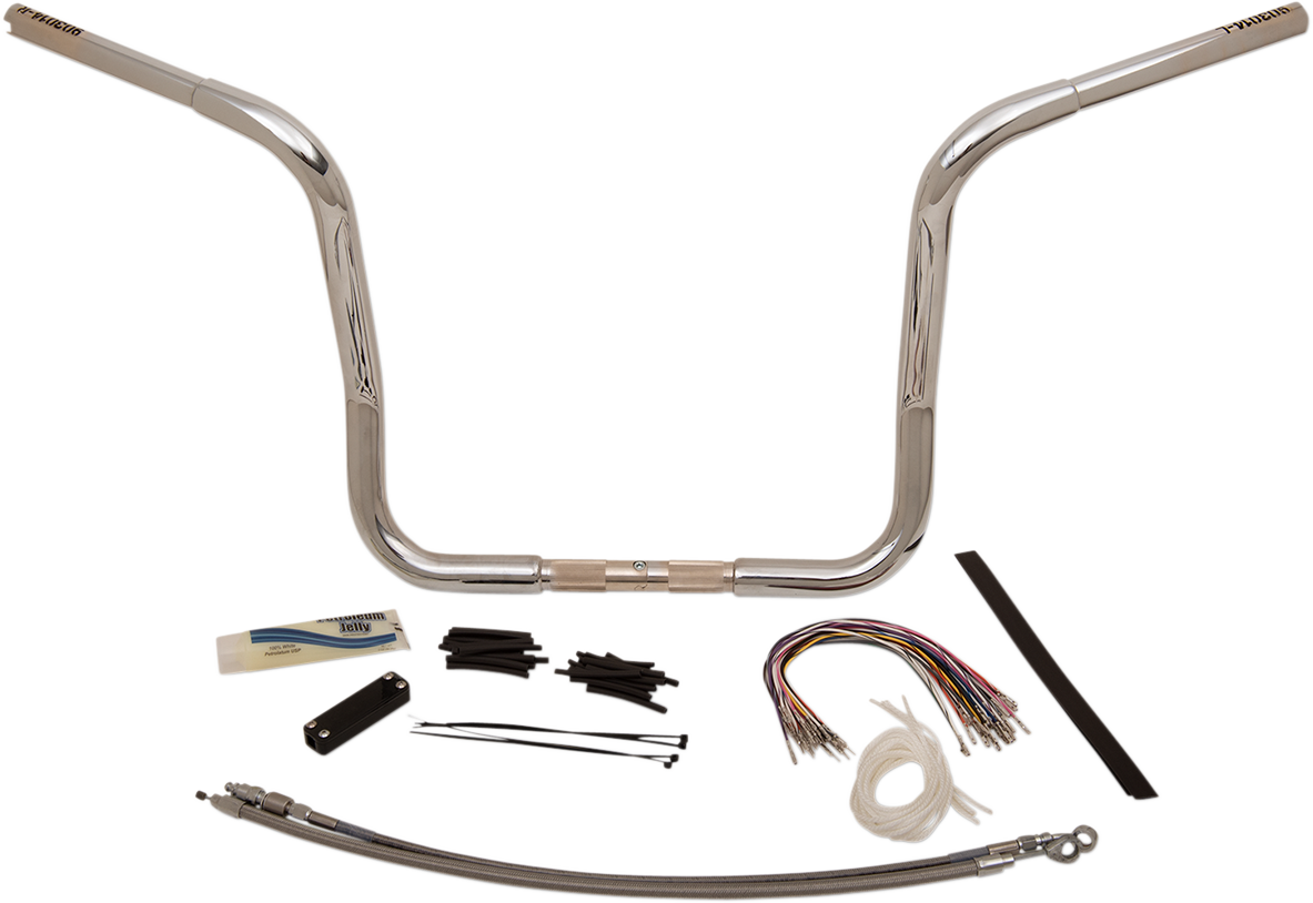FAT BAGGERS INC. 1-1/4" EZ Install Round Top Handlebar Kit - 14" - Chrome 909414
