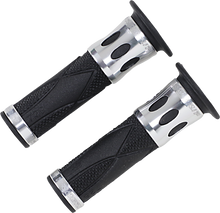 PRO GRIP 728 Superbike Grips - Open Ends - Silver PA0728OECRAG