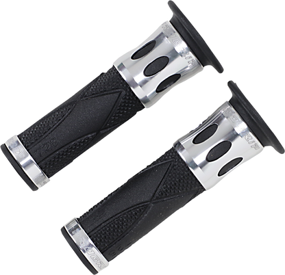 PRO GRIP 728 Superbike Grips - Open Ends - Silver PA0728OECRAG