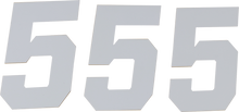 D'COR VISUALS Race Number Plate - #5 - White - 6" 45-36-5
