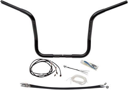 FAT BAGGERS INC. 1-1/4" EZ Install Round Top Handlebar Kit - 14" - Black 909514-B