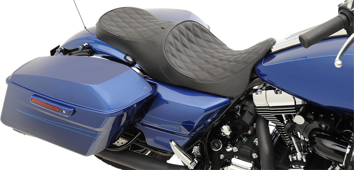 DRAG SPECIALTIES SEATS Low Forward Touring Seat - Double Diamond - FL '08-'24 0801-1011