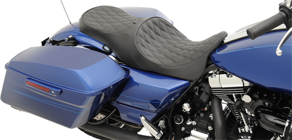 DRAG SPECIALTIES SEATS Low Forward Touring Seat - Double Diamond - FL '08-'24 0801-1011