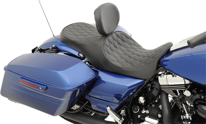 DRAG SPECIALTIES SEATS Low Forward Touring Seat - Double Diamond - FL '08-'24 0801-1011