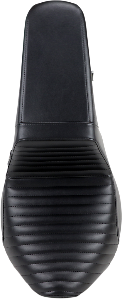 LE PERA Kickflip Seat - Pleated - Black - Softail '18-'23 LYF-590PT