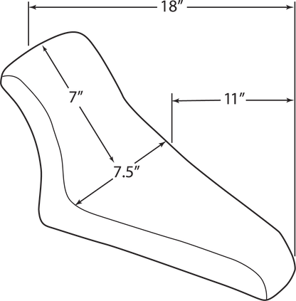 DRAG SPECIALTIES SEATS Lo Rider Solo Seat - Rigid Mount DS907540