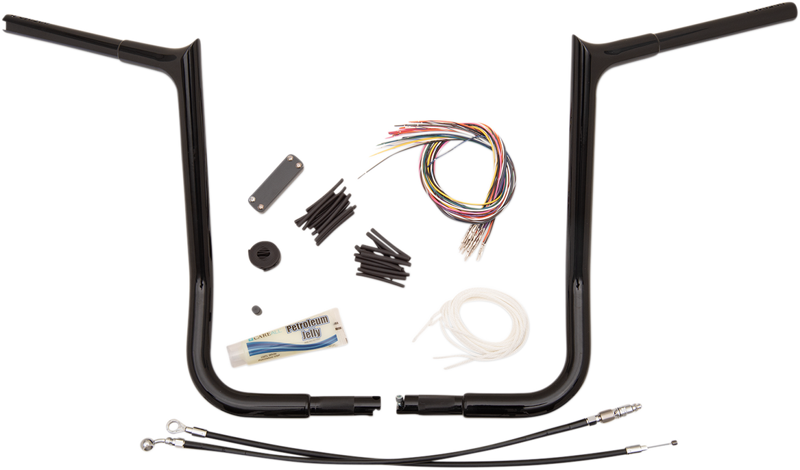 FAT BAGGERS INC. 1-1/4" EZ Install Pointed Top Handlebar Kit - 16" - Black 909116-B