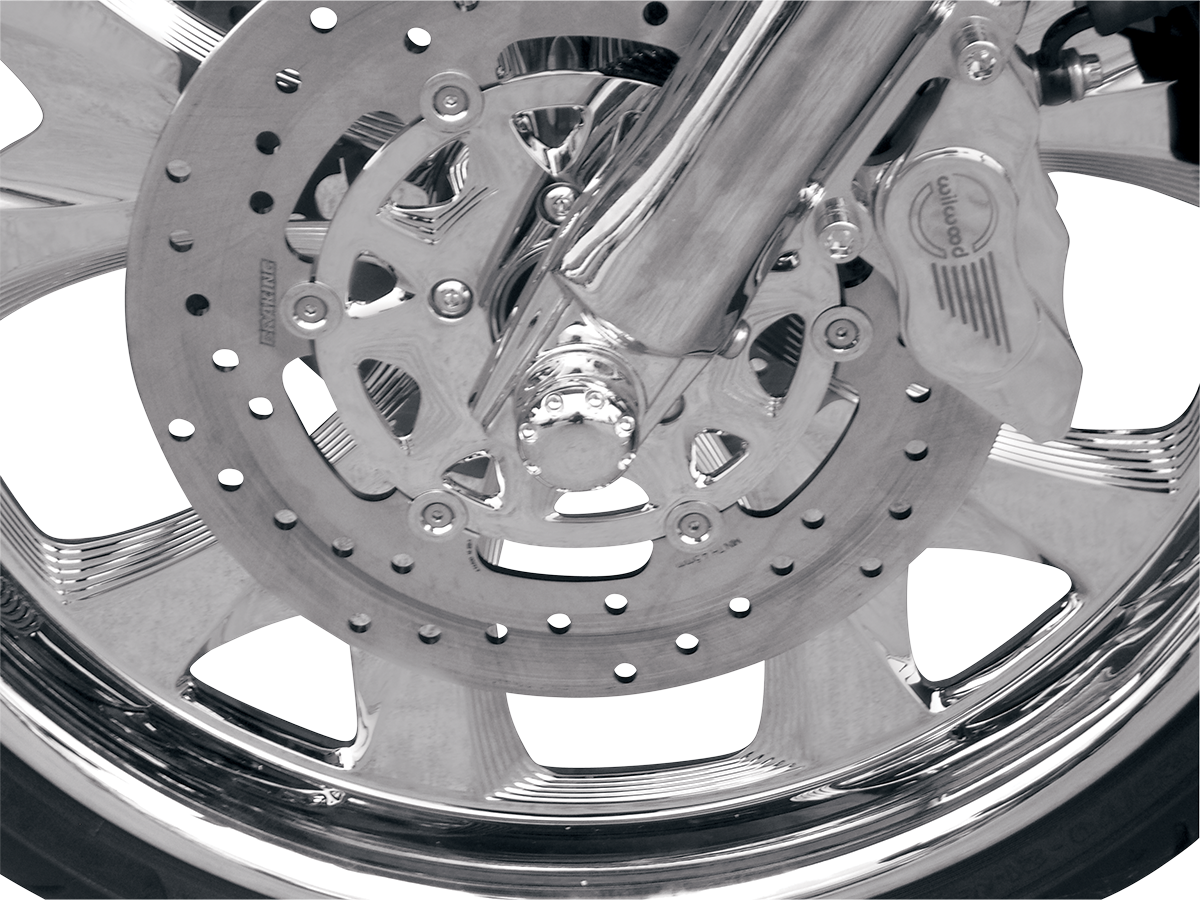 COVINGTONS Axle Covers - Front - Dimpled - Chrome - Pair - '08-'23 C0010-C
