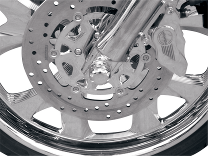 COVINGTONS Axle Covers - Front - Dimpled - Chrome - Pair - '08-'23 C0010-C