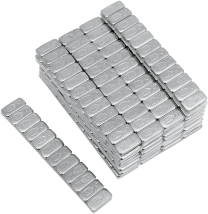 K&L SUPPLY Wheel Weights - Rectangle - Adhesive Stick-On - Chrome - 36 Pack 32-2434