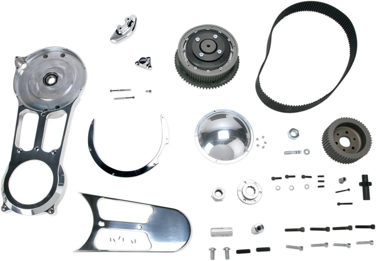 BELT DRIVES LTD. Open Belt Drive Kit - 2" - Polished SH-500