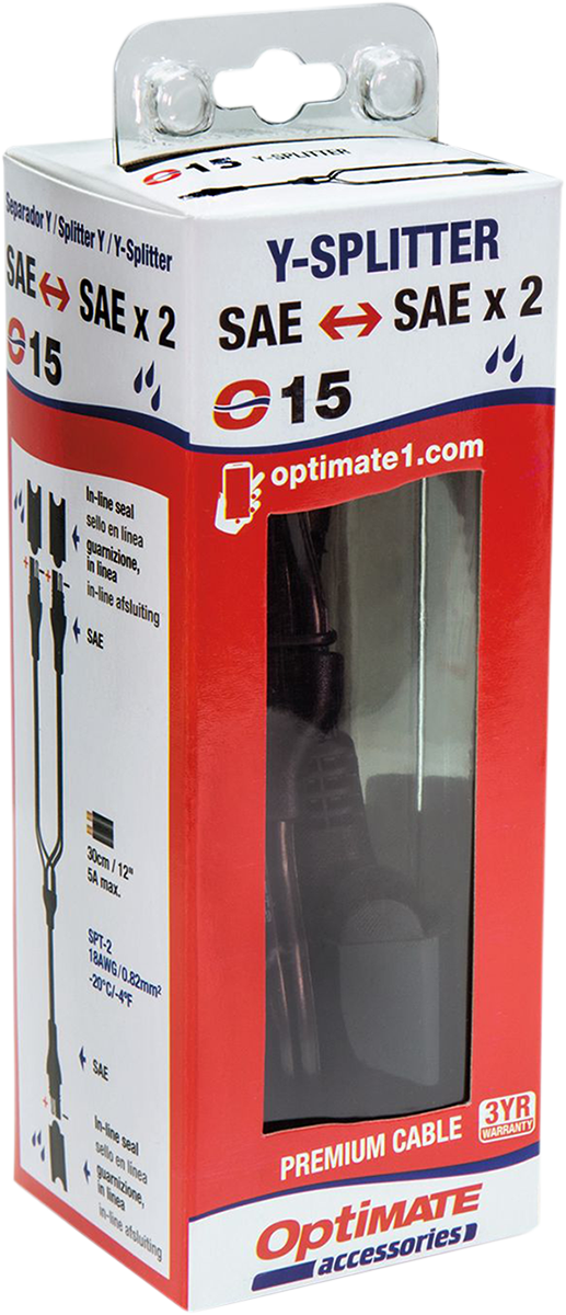 TECMATE Charger Cord - SAE Y-Splitter O-15