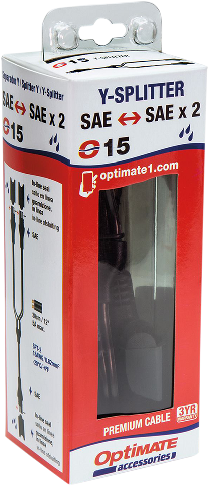 TECMATE Charger Cord - SAE Y-Splitter O-15
