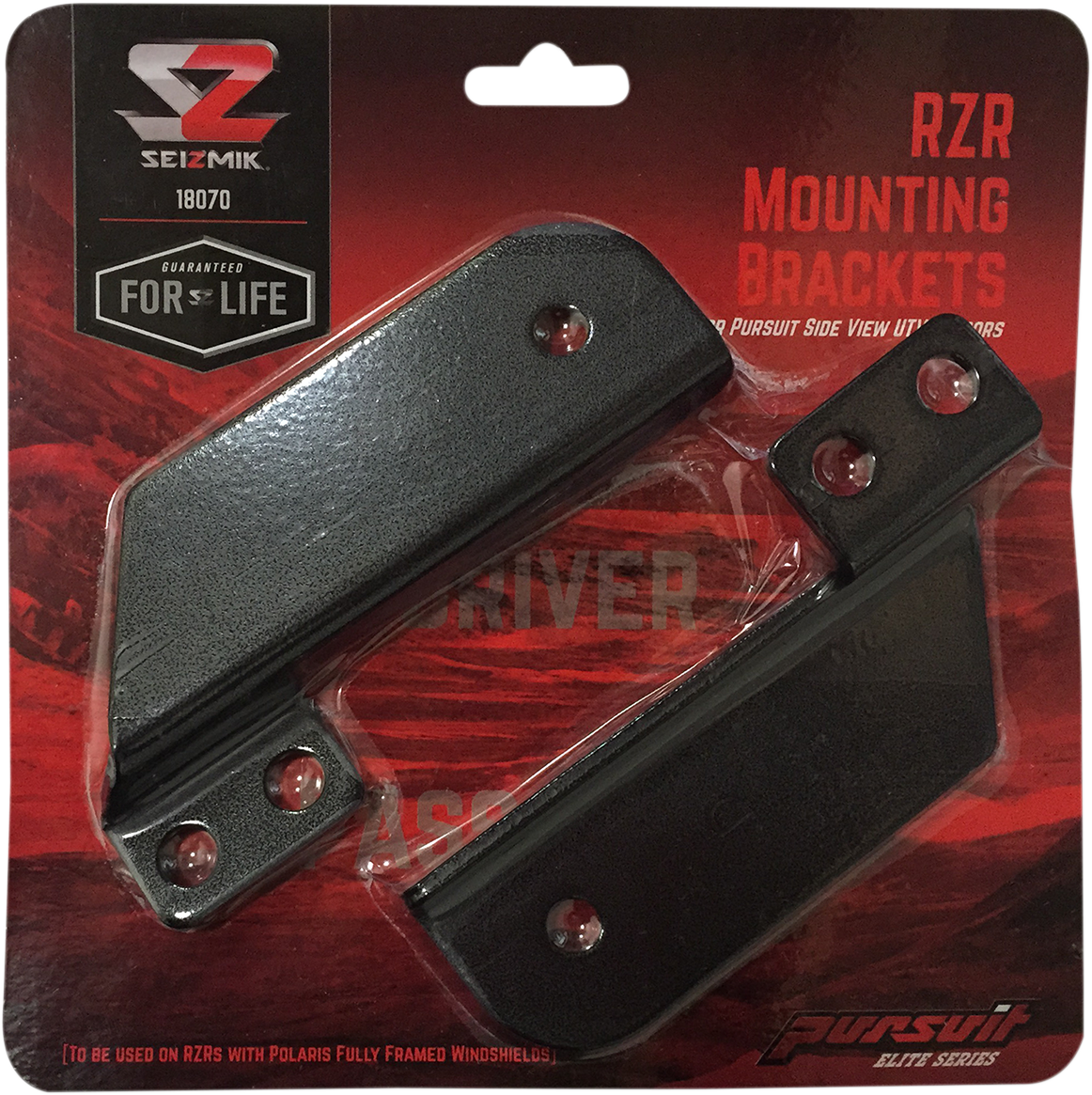 SEIZMIK Mirror Mounts - Pursuit/Side View - Black - Pair 56-18070