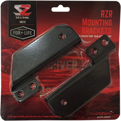 SEIZMIK Mirror Mounts - Pursuit/Side View - Black - Pair 56-18070