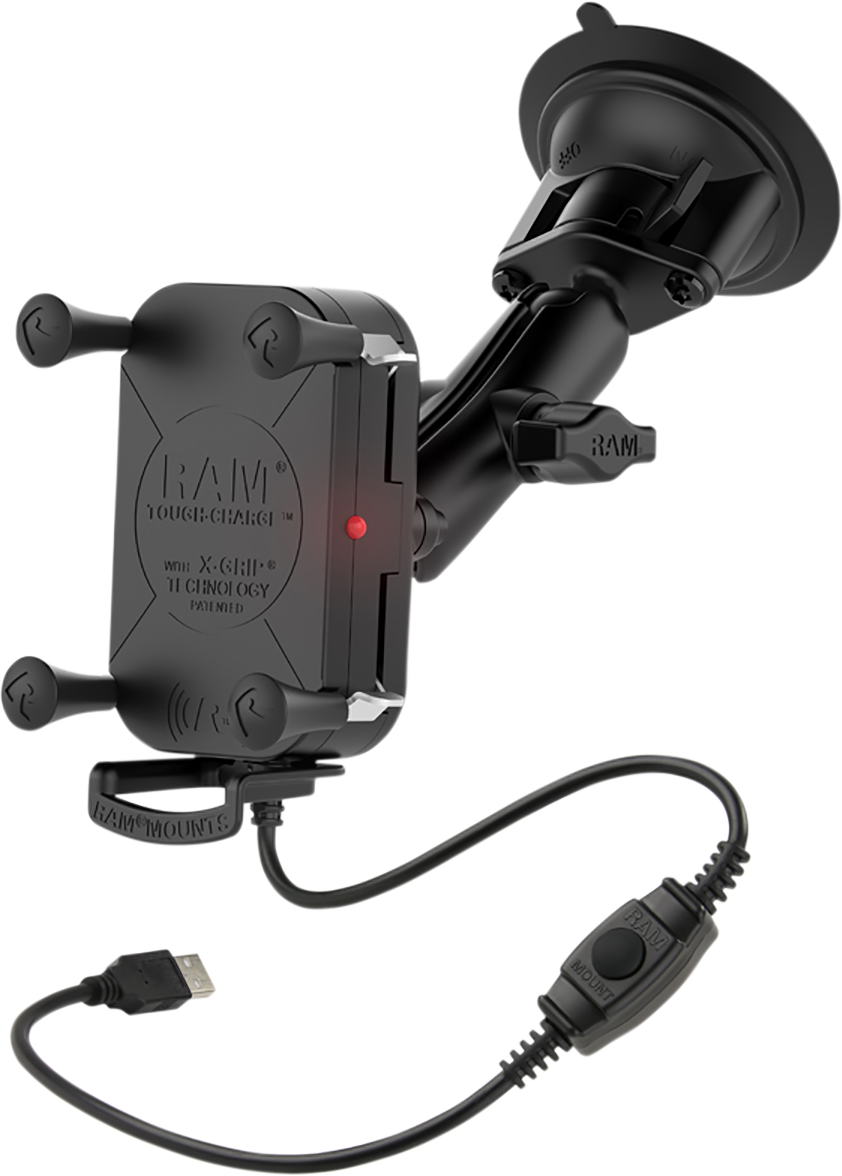 RAM MOUNTS Tough-Charge™ Waterproof Wireless Charging Mount - Suction Cup Mount RAM-B-166-UN12W