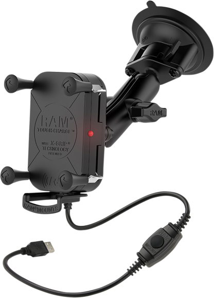 RAM MOUNTS Tough-Charge™ Waterproof Wireless Charging Mount - Suction Cup Mount RAM-B-166-UN12W
