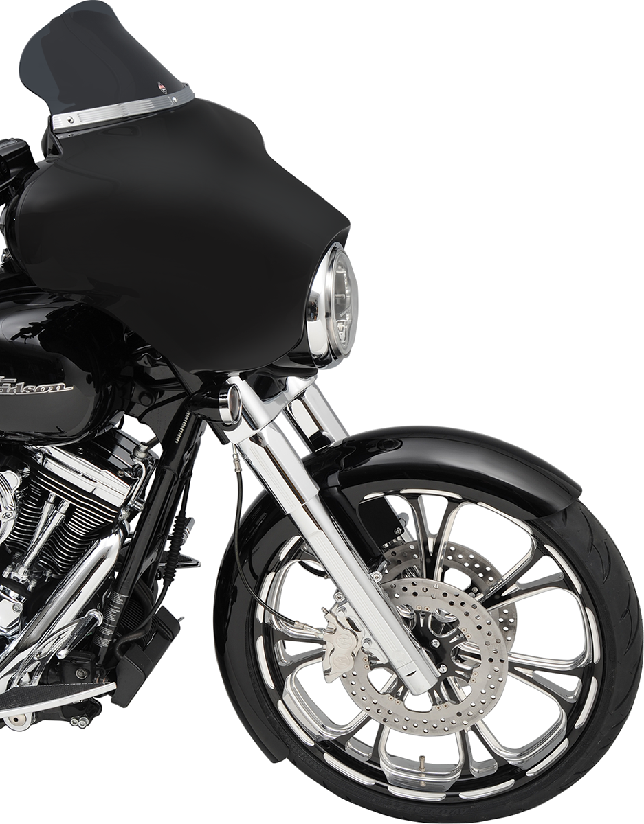 KLOCK WERKS Flare™ Windshield - 6-1/2" - Smoke - '96-'13 FLH KWW-01-0199