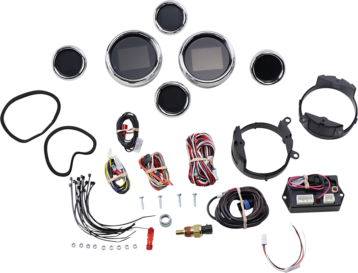 DAKOTA DIGITAL MLX 6-Gauge Instrument Kit - Chrome Bezel - Touring '99-'03 MLX-8696