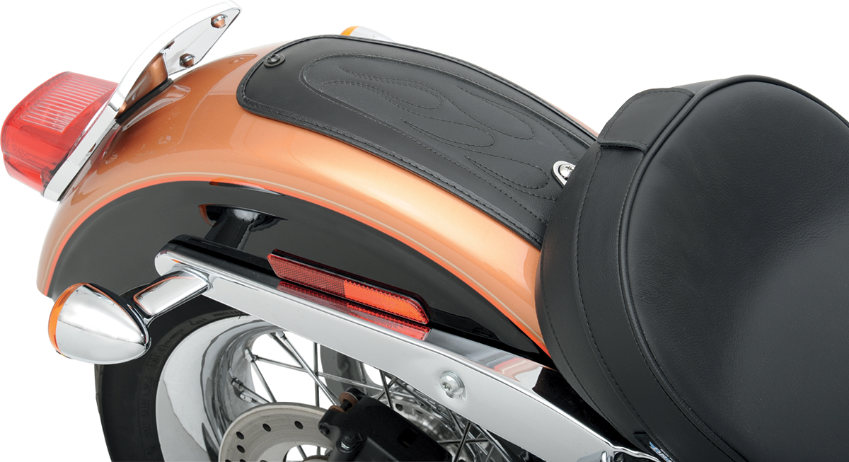 DRAG SPECIALTIES SEATS Fender Skin - Flame Stitched Automotive-Grade Vinyl Center 1405-0137