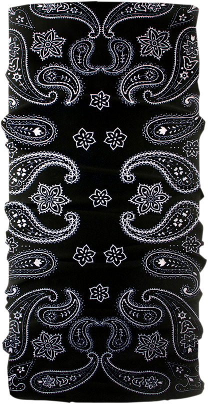 SCHAMPA & DIRT SKINS Neck Tube - Black/White Paisley TUBE-01