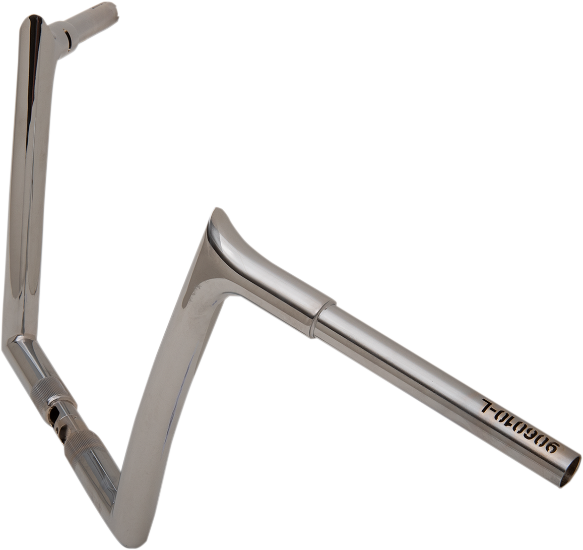 FAT BAGGERS INC. 1-1/4" EZ Install Pointed Top Handlebar - 10" - Chrome 906010