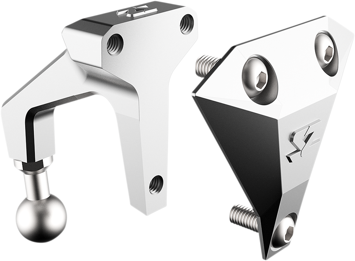SEIZMIK Mirror - Halo R - Rear View - Rectangle - Silver - Can Am Maverick X3 56-18027