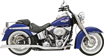 BASSANI XHAUST Slip-On Mufflers - Slash-Down - Chrome 31117C