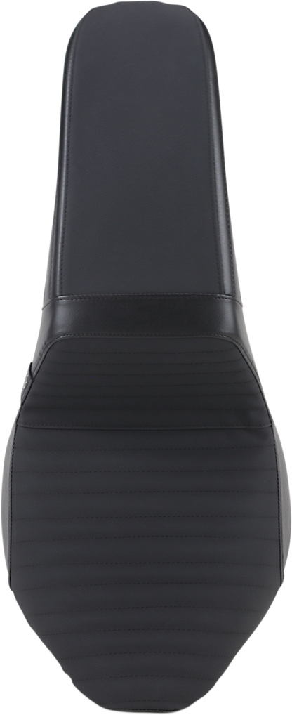 LE PERA Kickflip Seat - Pleated w/ Gripp Tape - Black - Softail '18-'23 LYR-590PTGP