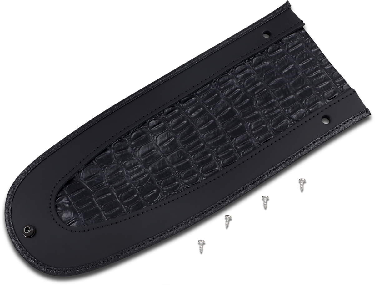 DRAG SPECIALTIES SEATS Fender Skin - Embossed Faux Gator Leather Center 1405-0145