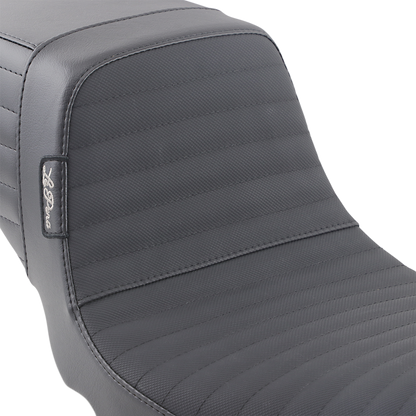 LE PERA Kickflip Daddy Long Legs Seat - Pleated w/ Gripp Tape - Black - FX '06-'17 LK-591DLPTGP