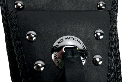 MUSTANG Pouch Tank Bib - Studded - Black - Honda 93303