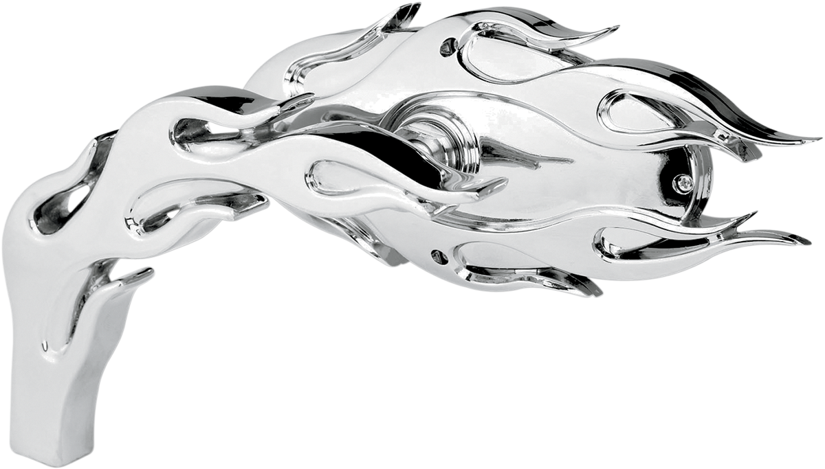 ARLEN NESS Mirror - Micro - Flamed - Side View - Oval - Chrome - Right 13-071