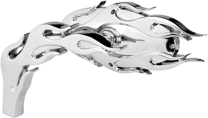 ARLEN NESS Mirror - Micro - Flamed - Side View - Oval - Chrome - Right 13-071